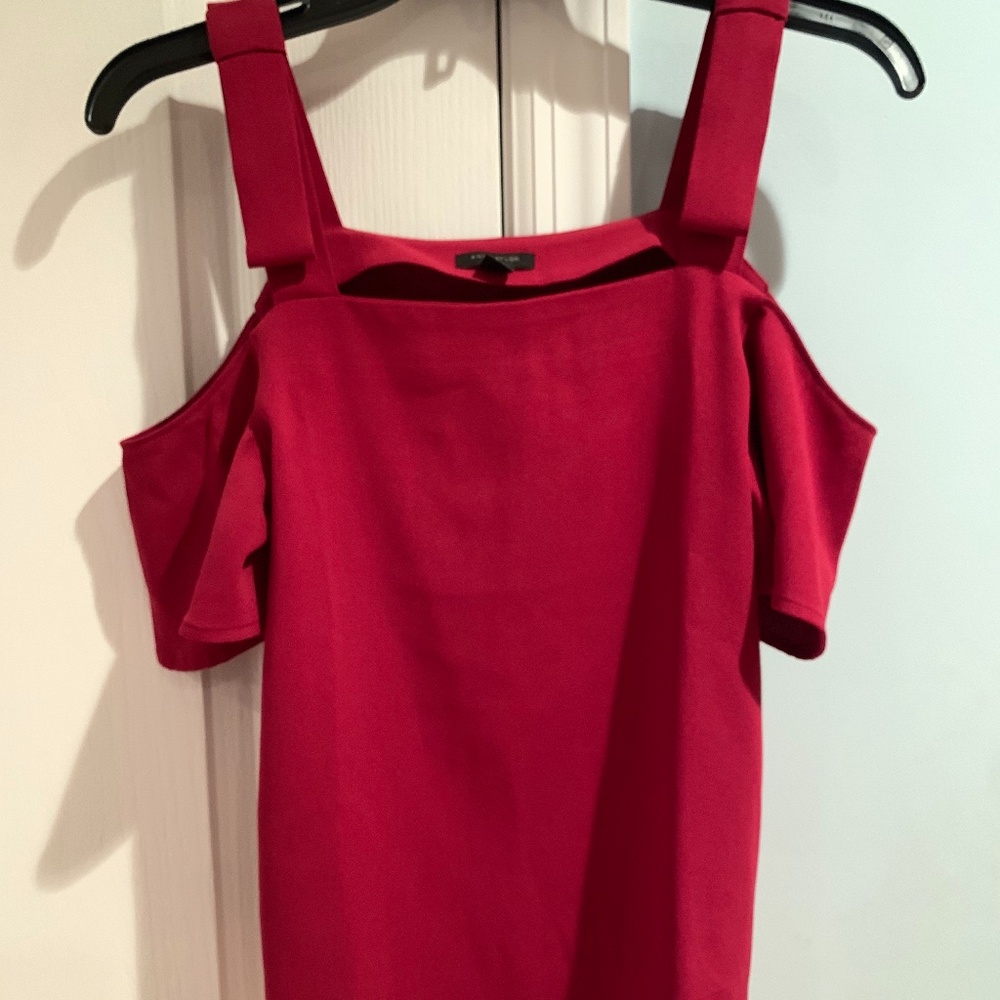 Flowy bright red dressy top